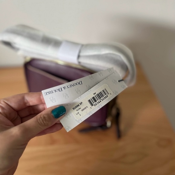 NWT Dooney & Bourke Saffiano Leather Sawyer Crossbody Bag • Plum Wine - Picture 6 of 15